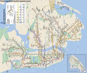 yapboz New York City Metro haritası